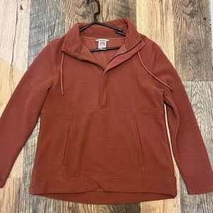 Quarter zip fleece lined jacket